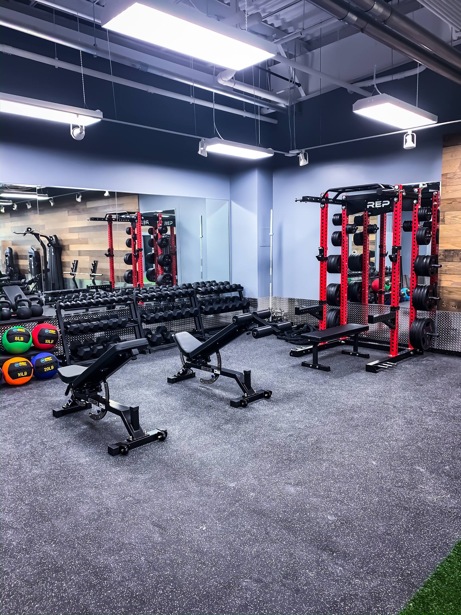Weights and strength training area
